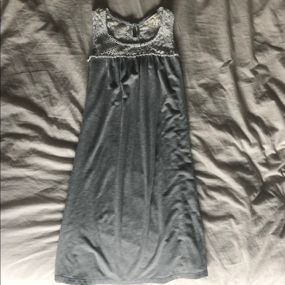 Gray copper key tank top dress